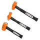 ATD 3-piece Rubber Handle Hammer Set w Indestructible Handle
