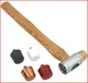 Small Interchangeable Head Face Soft Brass Copper Plastic Rubber Hammer Tool
