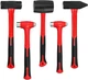 C&T 5-Piece Hammer Set, 16oz Ball Peen | 32oz | Red 