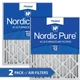 Nordic Pure 20 in. x 24 in. x 4 in. Allergen Pleated MERV 12 Air Filter (2-Pack)