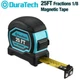 DURATECH 25FT Magnetic Tape Measure w/Fractions 1/8" Retractable Measuring Tape