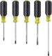 Klein Tools 80031 Screwdriver Set, 5-Piece Kit Includes 2 Slotted, 2 Black