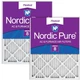 Filters 20x25x1 MERV 8 Pleated 4 Pack Nordic Pure Air Actual Size