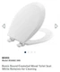 Bemis 500EC 000 Round Enameled Wood Toilet Seat White Removes for Cleaning
