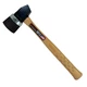 Powernail 3MI Iron Head Single-Capped Black Rubber Flooring Mallet (2.6 LBS)