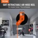 VEVOR Retractable Air Hose Reel, 50 FT Hybrid Air Hose Max 300PSI, Air Compress