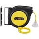 VEVOR Retractable Extension Cord Reel, 65 FT, Heavy Duty 12AWG/3C SJTOW Retracta
