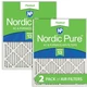 Nordic Pure 20x25x1 (19 1/2 x 24 1/2 x 3/4) Pleated MERV 13 Air Filters 2 Pack