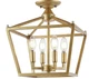 Jonathan Y JYL7610B 12 in. 4-Light Brass Gold Flush Mount Light