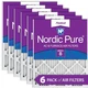 Nordic Pure 20x25x1 (19 1/2 x 24 1/2 x 3/4) Pleated MERV 8 Air Filters 6 Pack
