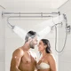 OURBAOFU Tandem Shower, Dual Shower Heads for Three Showerheads, Silver 