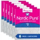 20x25x1 (19_1/2x24_1/2) Nordic Pure Tru Mini Pleat MERV 12 Air Filters 6 Pack