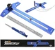 GRENPRO Woodworking Scriber Marking Line Ruler with Carpenter Pencil & blue 