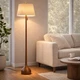 Floor Lamp 65 Mid Century Modern Real Wood 2 Shades MO-FL02 Amber Walnut MOFFE