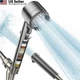 PWERAN Filtered Shower Head with Handheld, High 9 inches x 3 inches, Gray 