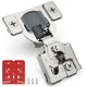 Concealed Hinge 60 Pack 1/2 Overlay 3D Soft Close 105 Satin Nickel Chibery Face