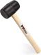 YIYITOOLS YY-2-005 Rubber Mallet Hammer With Wood Handle&ndash;8-oz, 8oz, Black 