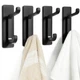 Josmimic Self Adhesive Wall Hooks for Hanging: Extra Strong 13 4 Pack, Black