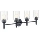 Kichler Madden 4Light Bathroom Vanity Light Fixture with Clear Glass in Black