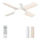 Dreo Ceiling Fans with Lights and Remote, 44 inch Low Profile White Ceiling F...