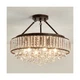YYJLX 6 Light Modern Crystal Oil Rubbed Bronze Metal Semi Flush Mount Ceiling...