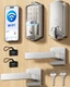 Veise VE027-L Wi-Fi Smart Door Lock Lever Fingerprint Keypad Silver Satin