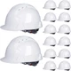 Leumoi 14 Pieces 4 Pt. Suspension Hard Hat Bulk Safety Helmets ABS Constructi...