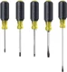 Klein Tools 80031 Screwdriver Set, 5-Piece Kit Cushion Grip Comfort