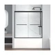 ENSO SENKA 60" W x 58" H Semi-Frameless Bypass Sliding Bathtub Shower Door, E...