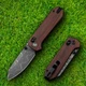 Civivi Yonder Folding Knife 2.88" Damascus Steel Blade Guinourtia Wood Handle