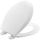 BEMIS 500EC 390 Toilet Seat with Easy Clean & Change Round, Cotton White 