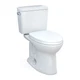 Toilet Two Piece Elongated 1.28 GPF TORNADO FLUSH SoftClose Cotton TOTO Drake