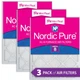 20x25x1 (19_1/2x24_1/2) Nordic Pure Tru Mini Pleat MERV 8 Air Filters 3 Pack