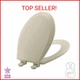 Bemis 500EC Durable Wood Toilet Seat with Easy Clean Hinges, Made in USA, Round,