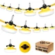 LED Construction String Light 100FT 130W 5000K Daylight 10 Bulbs JC-LGL