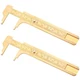 Konohan 2 Pcs Brass Vernier Caliper Pocket Handy 4 to 4.9 Inches 