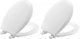 2 Pack Bemis 500EC 390 Round Toilet Seat w/Easy Clean & Change Hinges White