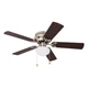 Prominence Home Alvina 42" Flush Mount Ceiling Fan with Light, Brushed Nickel
