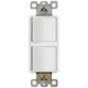 Decorator Switch Single Pole 15A 120-277VAC White 62834-W-N ENERLITES Double
