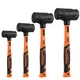 HORUSDY 4-Piece Dead Blow Hammer Set (0.5lb, 1lb, 2lb, 3lb) &ndash; Orange,black 