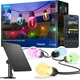 Solar String Lights 33ft 8 LED Dimmable RGBICW IP67 Waterproof Govee Bluetooth