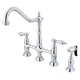 Kingston Brass KS127.ALBS Heritage 1.8 GPM Widespread Bridge - Chrome