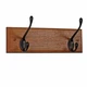 Wooden Mallet 2 Hook Coat Rack Easy Install, Durable Design 12" x 3.5" x 4.5"