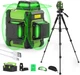 Huepar Laser Level 360&deg; with Tall Tripod, Self Leveling Rechargeable Lazer Level