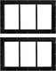 WRISIN 2-Pack Shed Windows 24x36 Black Flush Mount for Barns Playhouse Coop.