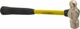 Ampco 1-1/2 Lb Head Aluminum Bronze Nonsparking Ball Pein Hammer Fiberglass H...