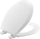 Bemis 500EC Durable Wood Toilet Seat with Easy Clean Hinges, 1 Seat, White 