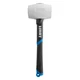 HART 16-Ounce White Rubber Mallet With Fiberglass Handle, Prevents Surface Marks