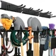 Garage Tool Organizer Wall Mount 48 300lb Capacity 3 Racks 6 Hooks Black TIDYME