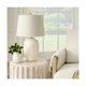 Nourison Home 23" Natural White Ceramic Jar Table Lamp for Bedroom, Living Ro...